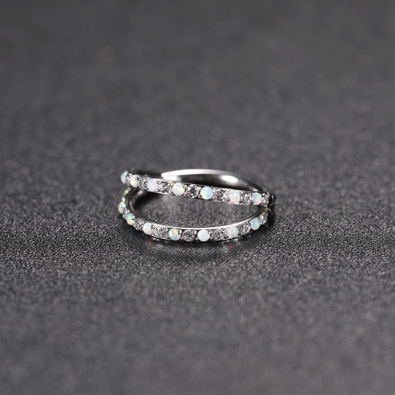 GAGABODY Conch Piercing Double Open Stack with CZ 16 Gauge Hoop Earrings 18g Septum Jewelry 20g Septum Ring Daith Earrings 316L Surgical Steel Lip Rings Helix Rook Cartilage Earrings Hoop - Image 5