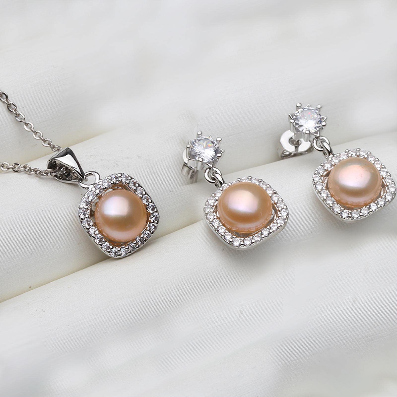 Perlenohrringe Damen Ohrringe Ohrstecker Schmuck Mädchen Geschenke Ohrhänger Vintage Natürliche Süßwasserperle Schmuck Set Halskette Und Ohrring Perle Set Feiner Schmuckf Weiß Schwarz