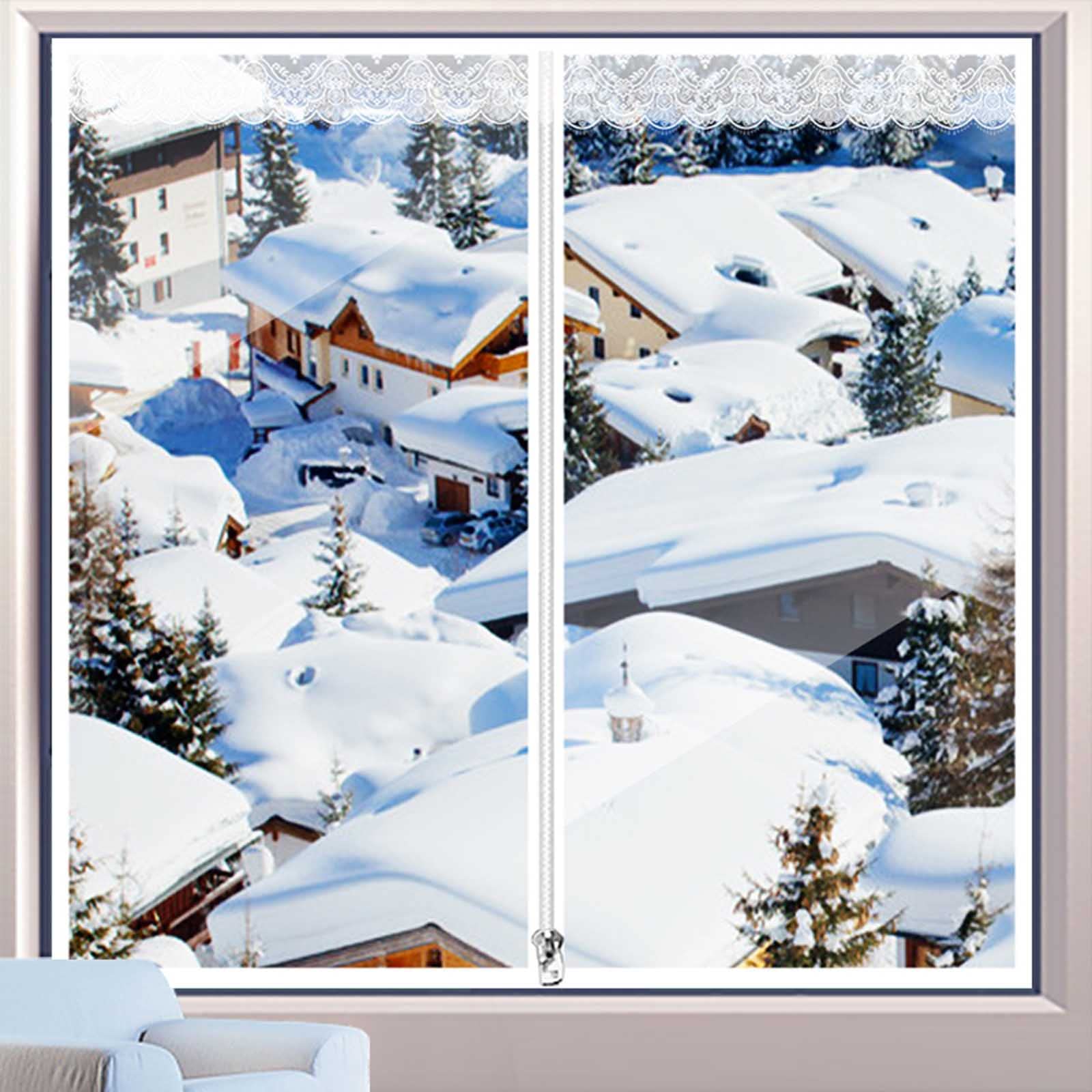 Film isolant thermique fenêtre 150x150 cm coupe-vent d'hiver