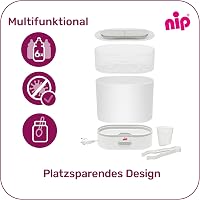 NIP Gőzsterilizáló 6 Palackhoz, Cumi és Kiegészítőkkel, 9 Perc Sterilizálás 5