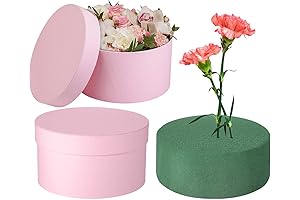 Nuenen Empty Flower Boxes with Foam and Lids Flower Arrangement Supplies - Pink