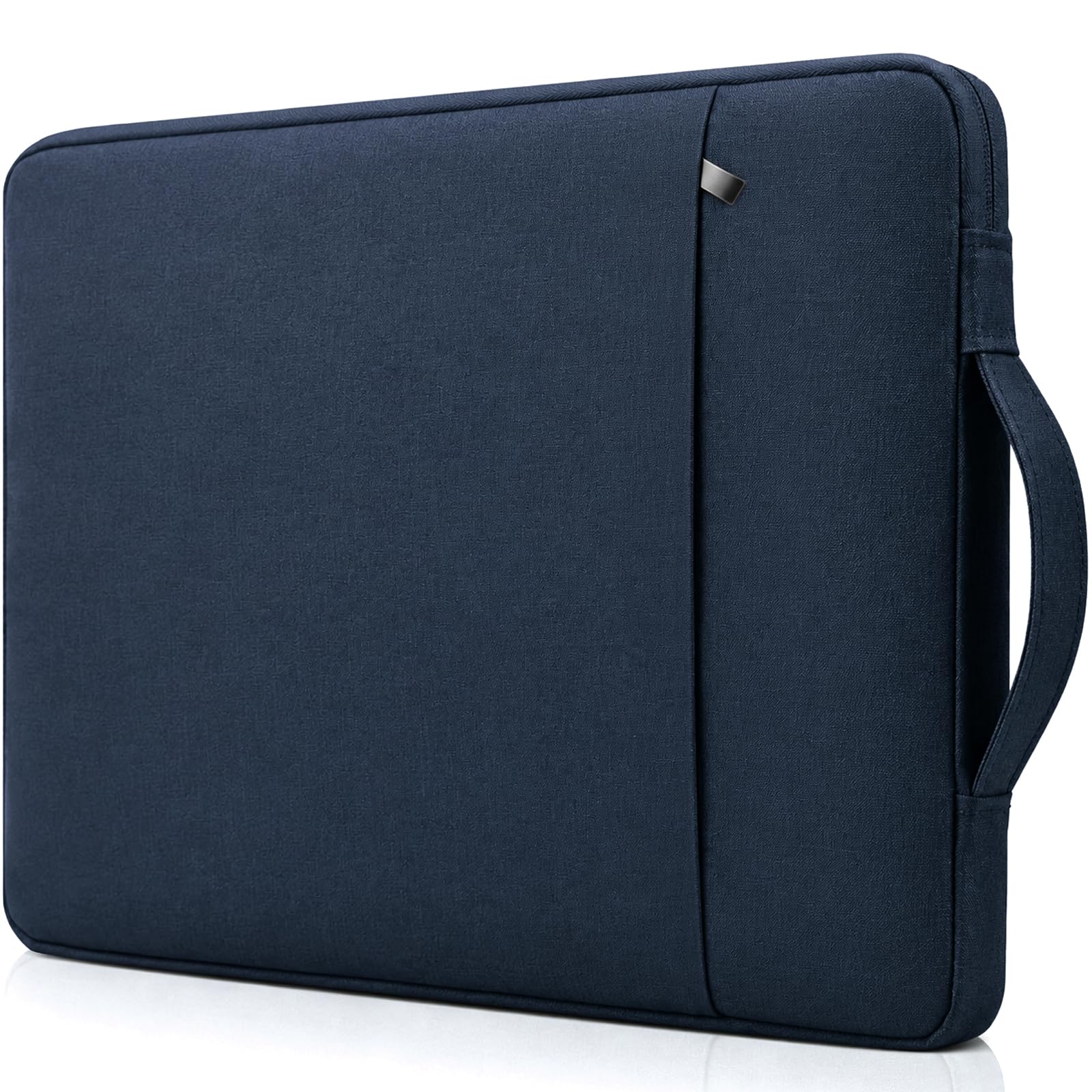 RAINYEAR 15 inch Laptop Sleeve Case Bag with Handle & Pocket, Navy Blue | Protective Padded Polyester Laptop Sleeve Case Briefcase for 15 Inch MacBook
