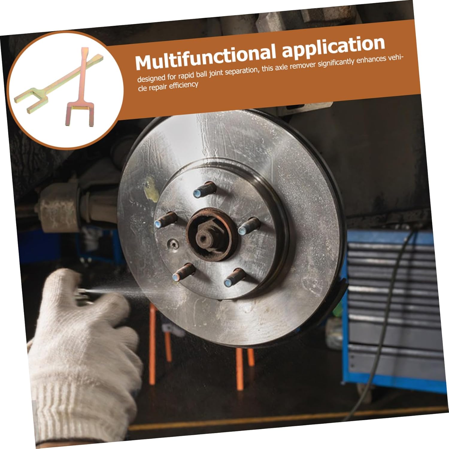 Amosfun 1 Pair Axle Removal Tool Set Heavy Duty Joint Separator for Front Wheel Drive Vehicles Ergonomic Grip for Easy Use Quick Disconnect Ball Joint Puller for Mechanics and DIY