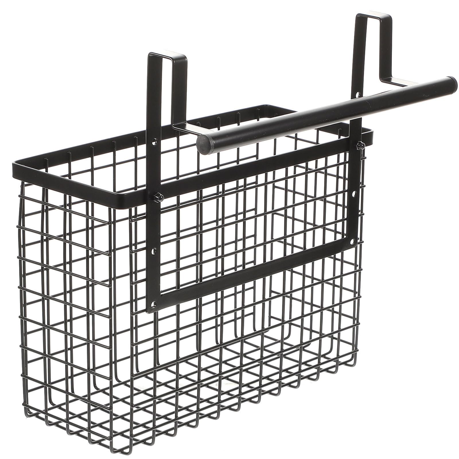 Organizador sin clavos de acero al carbono negro con instalación fácil