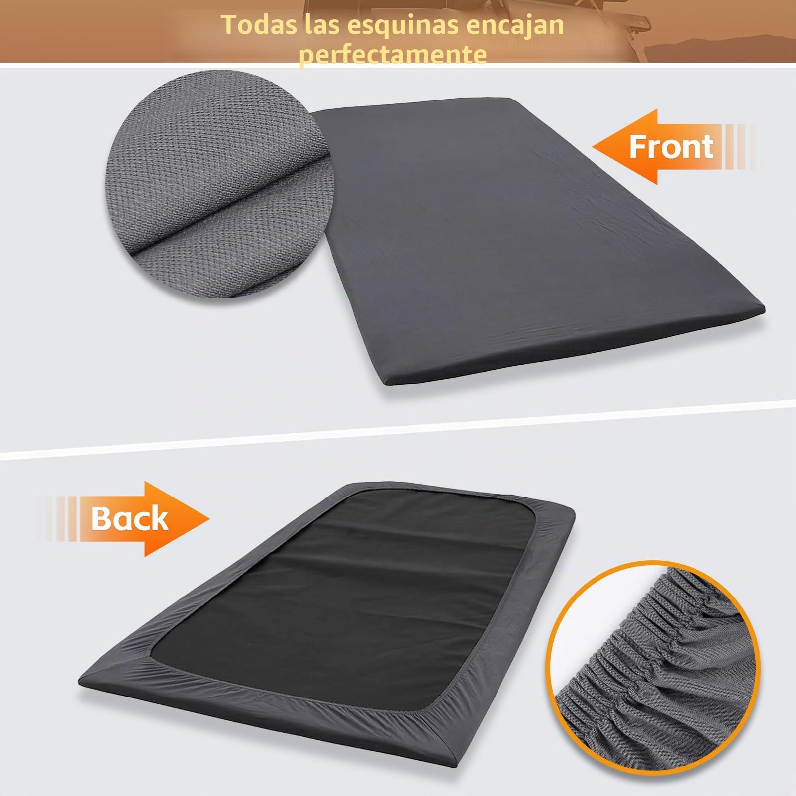 Sábana Bajera Repuesto para VW T7 California Pop Up Roof, Lujo Sábana Ajustable para Autocaravana Cama Trasera, Loft Techo Emergente Accesorios para Autocaravana