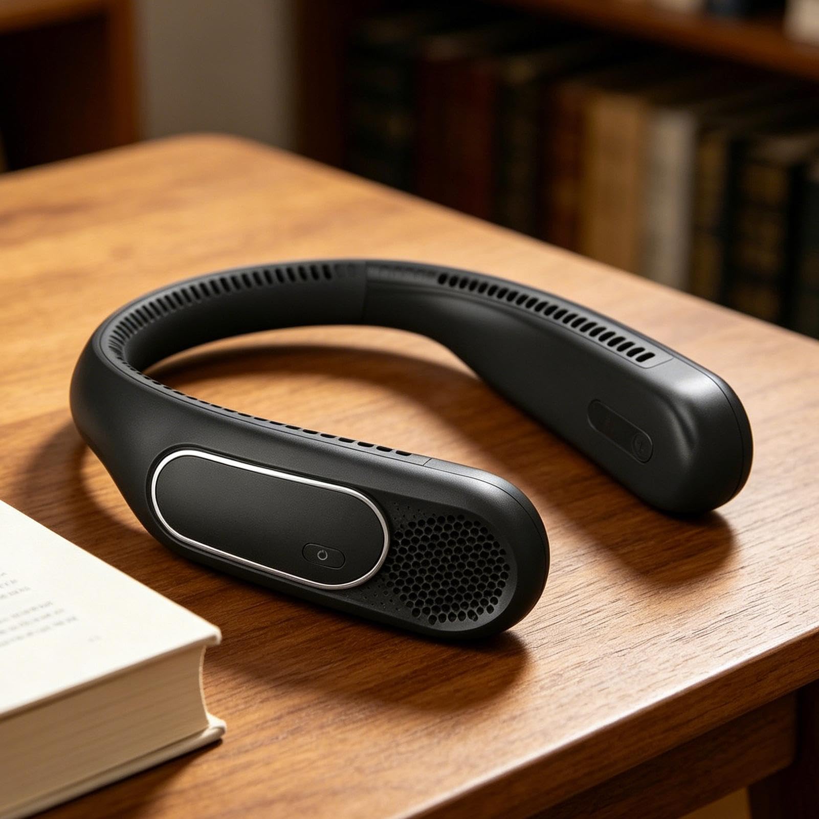 Ventilador de Cuello Portátil Recargable Sin Aspas 3 Velocidades USB
