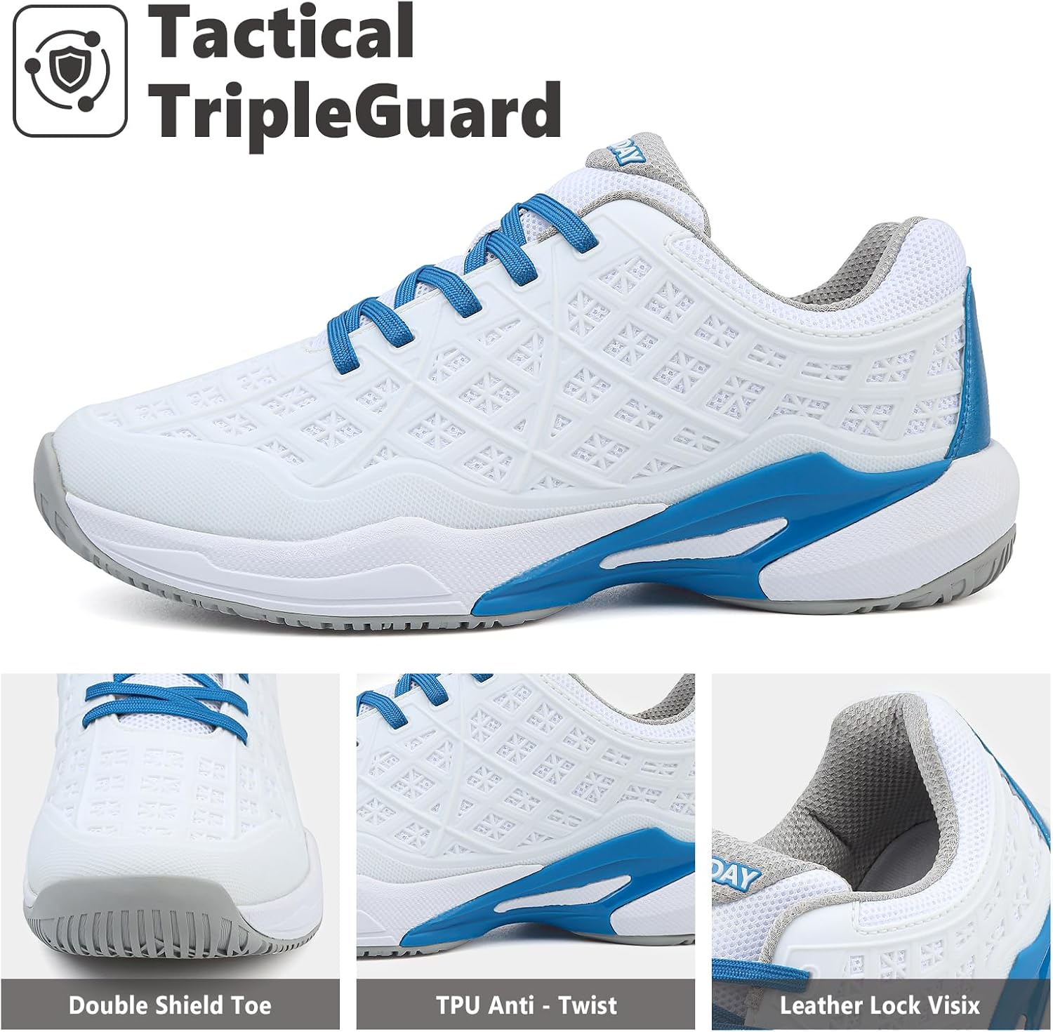 Pickleball Shoes Men Tennis Court Sneakers Indoor Outdoor Breathable Athletic Sports Lightweight Non Slip - Image 4