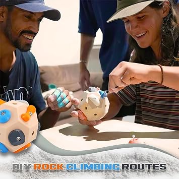 Handcrafted Boulder Block - Build Strength and Precision, 3D Rock Climbing Training Ball for Take It Out Anytime, Finger Strength Training Bouldering Valentines Day Gifts for Rock Climbers
