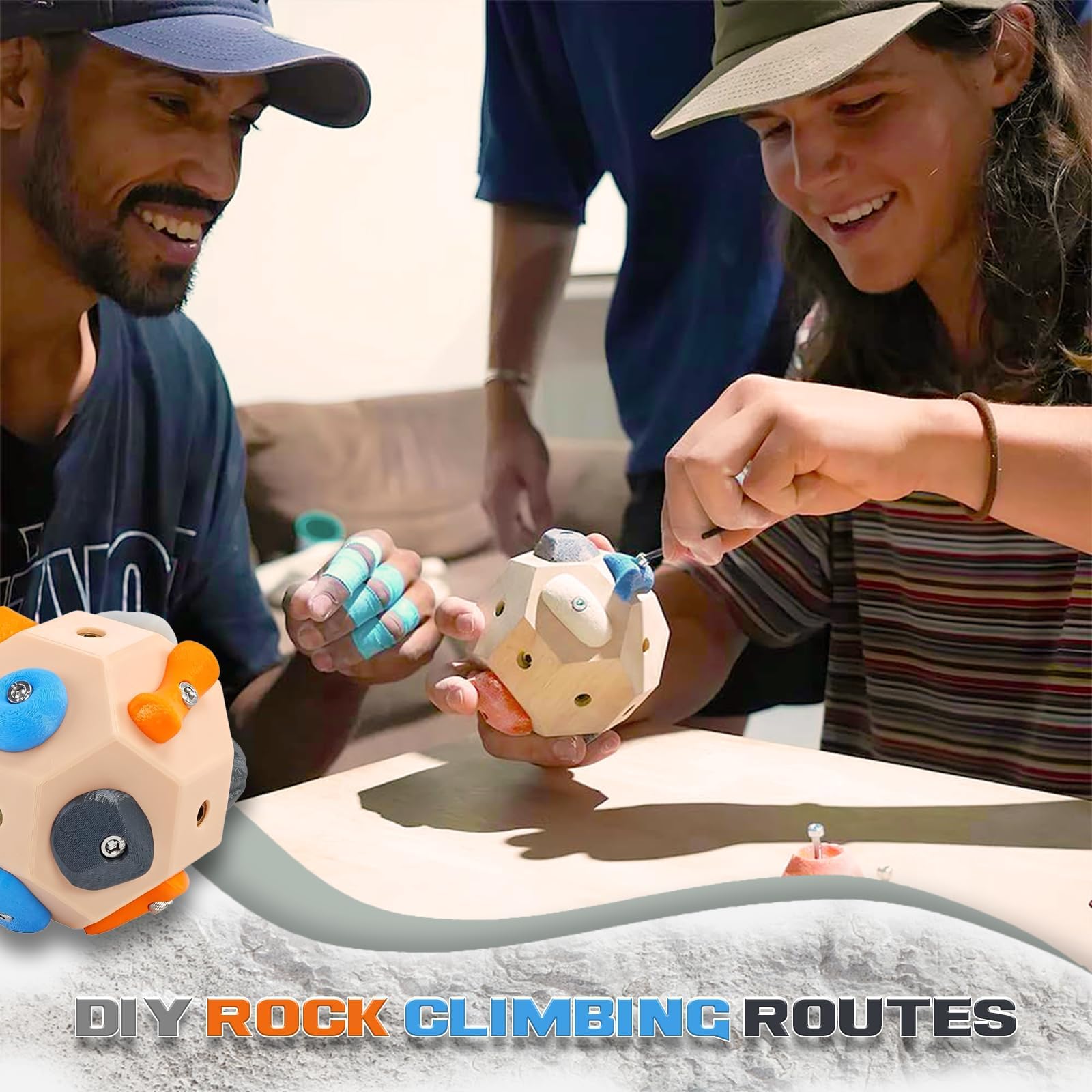 Boulder Block fabriqué à la main – balle d'entraînement 3D pour l'escalade, entraînement de force des doigts