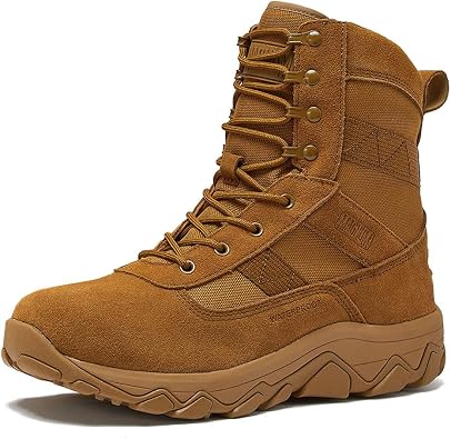 MAGNUM Mens Bragg Waterproof Tactical Boots for Men, Mens Military Hiking Boots, Breathable Light Weight Work Boots for Men - Tan/Tan, 11 Medium