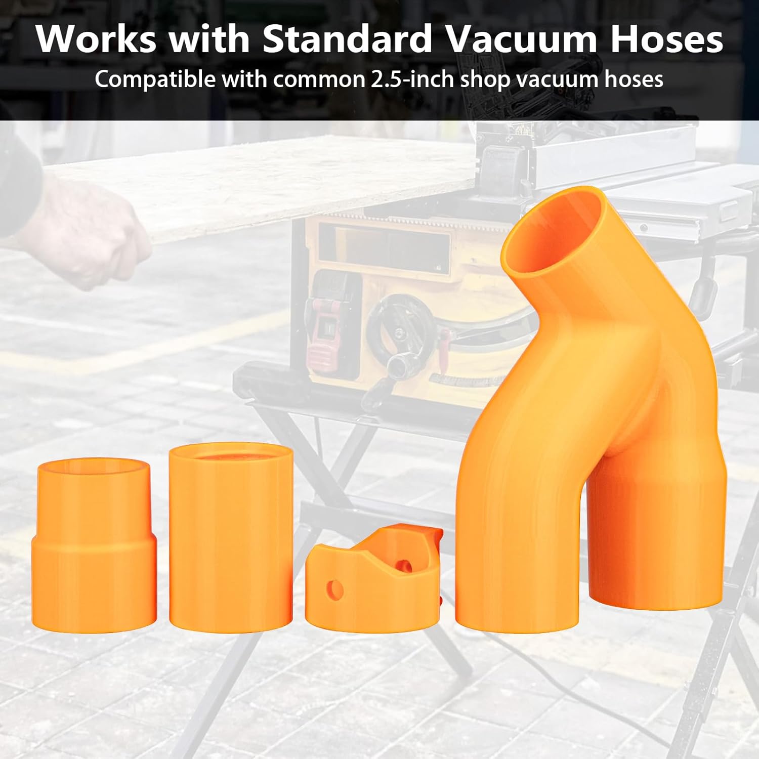 Dust Collection System for Dewalt Table Saw for DWE7485/for DWE7492, Y-Shaped Dual Port Extractor with Vacuum Adapter & Hose Holder