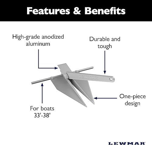 Miniatura 4 de Lewmar - Anclaje LFX Fluke para embarcaciones de anclaje en barro o arena, aluminio