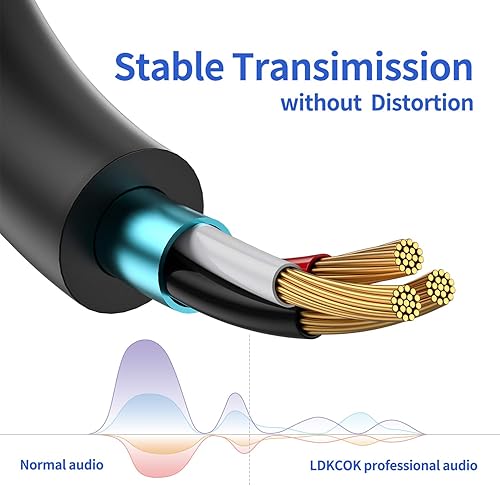 Miniatura 3 de LDKCOK Cable auxiliar de audio macho a macho de 0.138 pulgadas, cable auxiliar para auriculares Beats, iPods, iPhones, iPads, estéreo de hogarcoche
