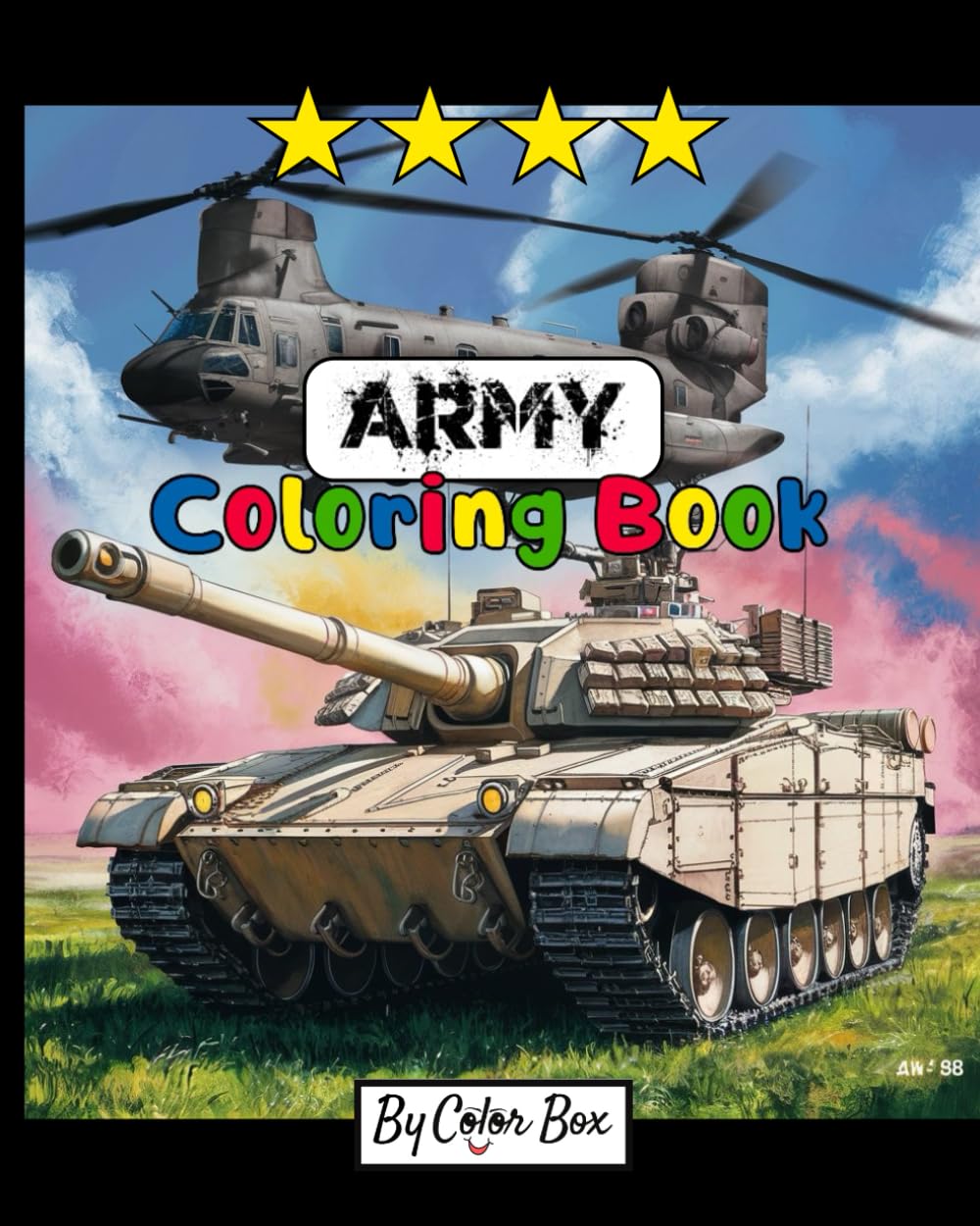 Army Coloring Book: Military Design Coloring Book For Kids 4-8, Tanks, Helicopters, Soldiers, Guns, Navy, Planes, Ships, Helicopters: 1 (Army Coloring Book for Kids)