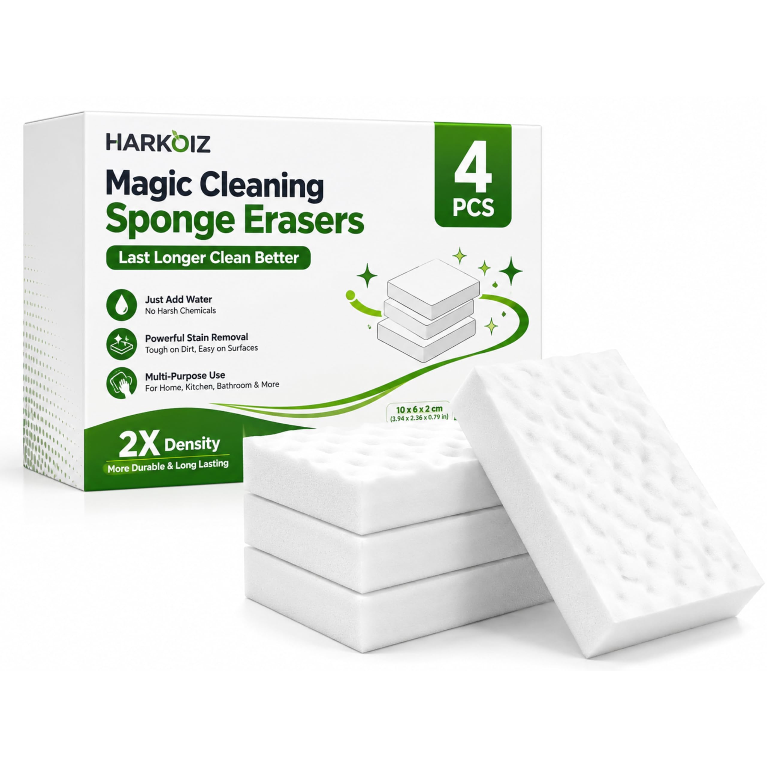 Multipurpose Cleaning Sponge Pack of 4 | Sponge for Cleaning Kitchen, Wall, Furniture, Window, Tile & Sink Surfaces | Household Foam Cleaner for Everyday Home Care-image-30