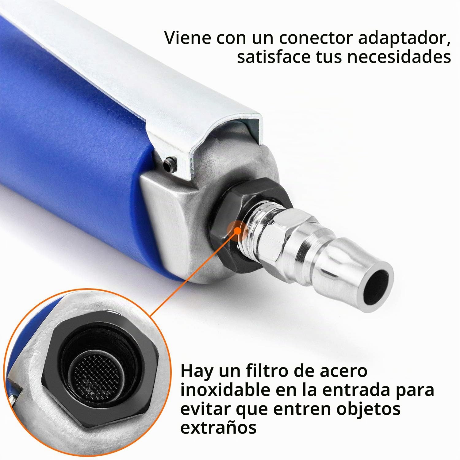 QWORK® Carraca neumática 1/2" / 12.5mm, trinquete de aire súper rápido para trabajo pesado, par máximo de 85 N.M
