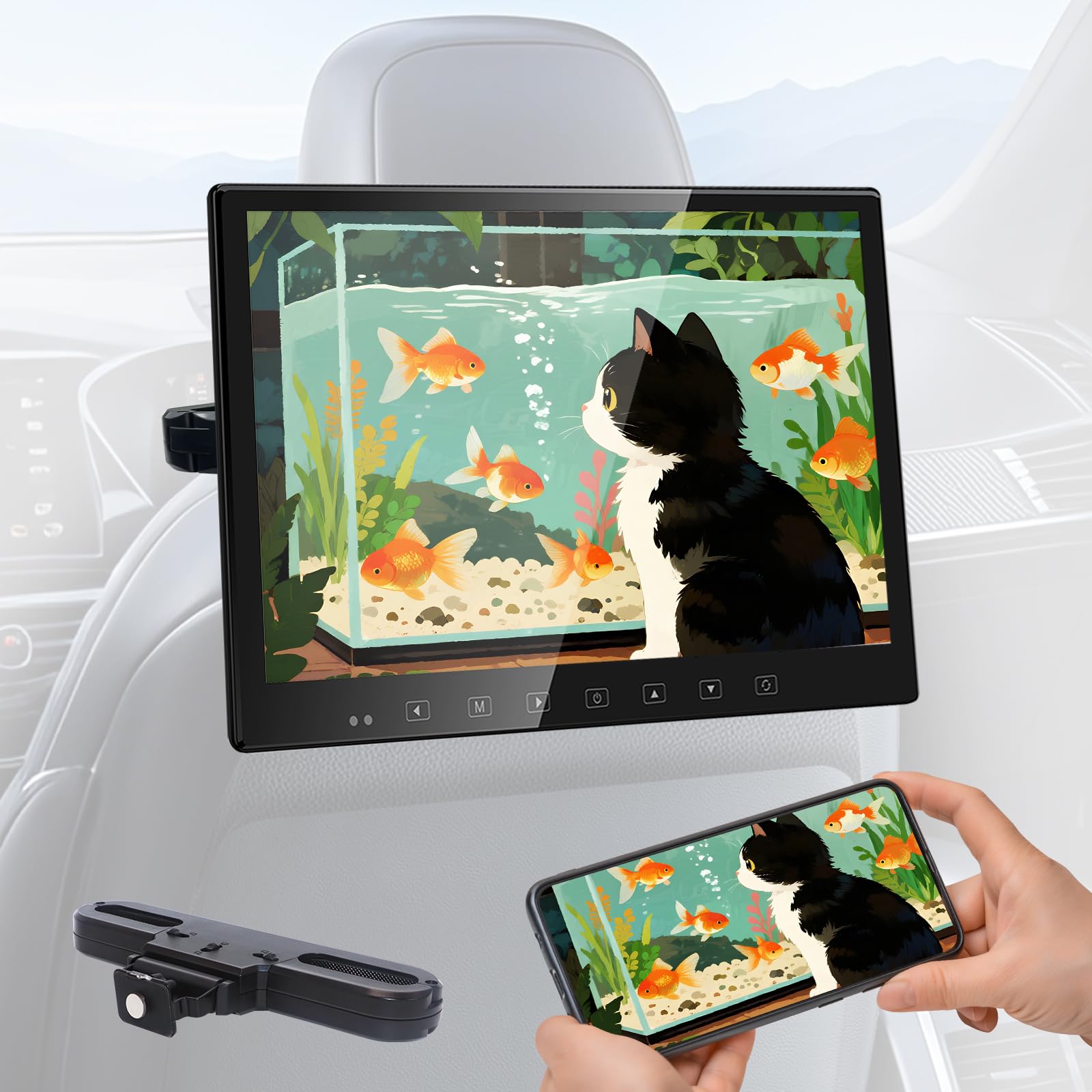 Amazon.co.jp: ヘッドレストモニター HDMI 13.3インチ IPS 後部座席