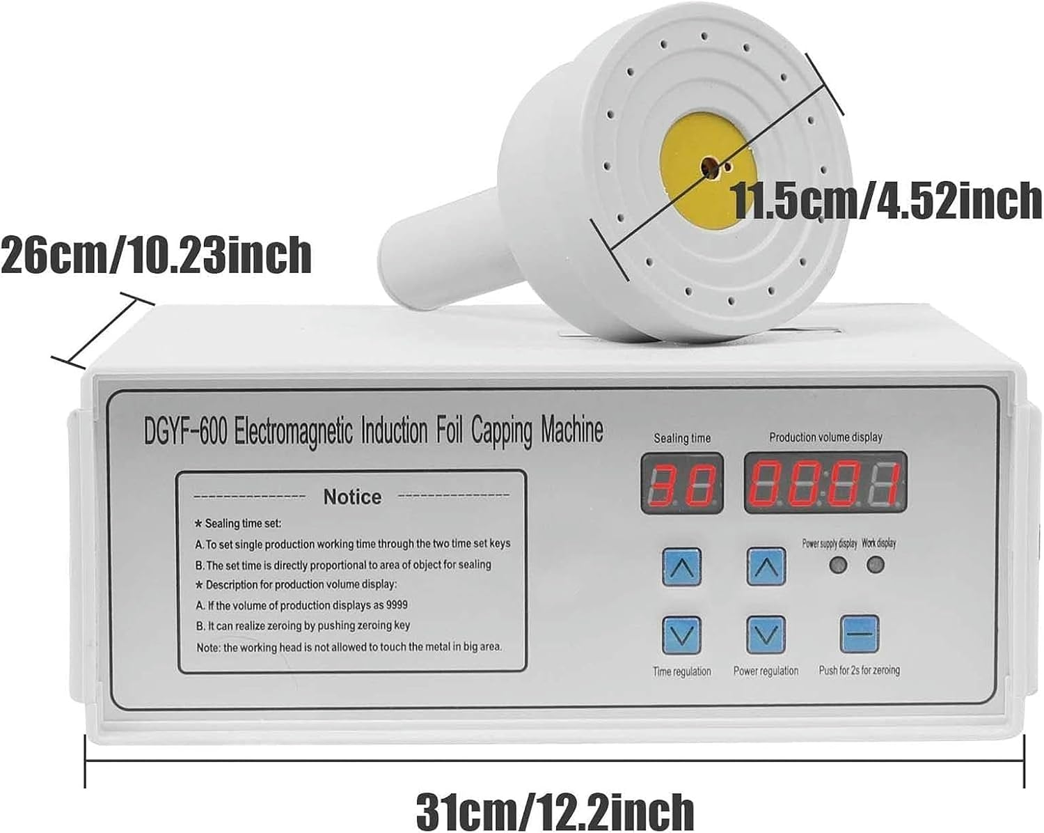 Electromagnetic Induction Sealing Machine, 20-85mm Handheld Heat Sealer Machine Cap Aluminum Foil Sealing Machine Pharmaceutical Capping Machine