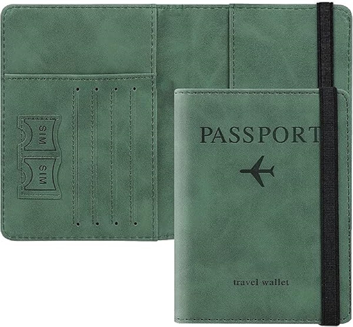 RFID Secure Passport Wallet – PU Leather Travel Holder with Slots for Cards, Passport & Boarding Pass – Bi-Fold, Lightweight, Multicolor-image-17