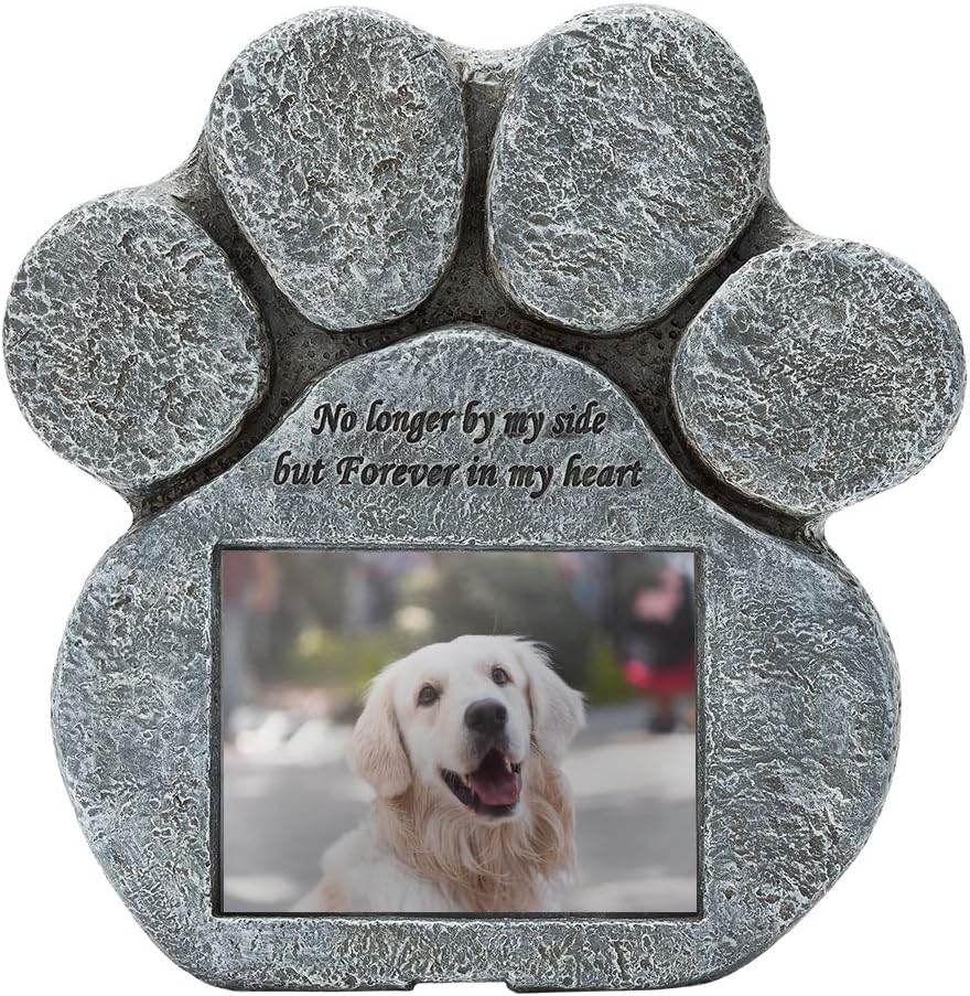 EXPAWLORER Pet Memorial Stones Pawprint Dog Headstones