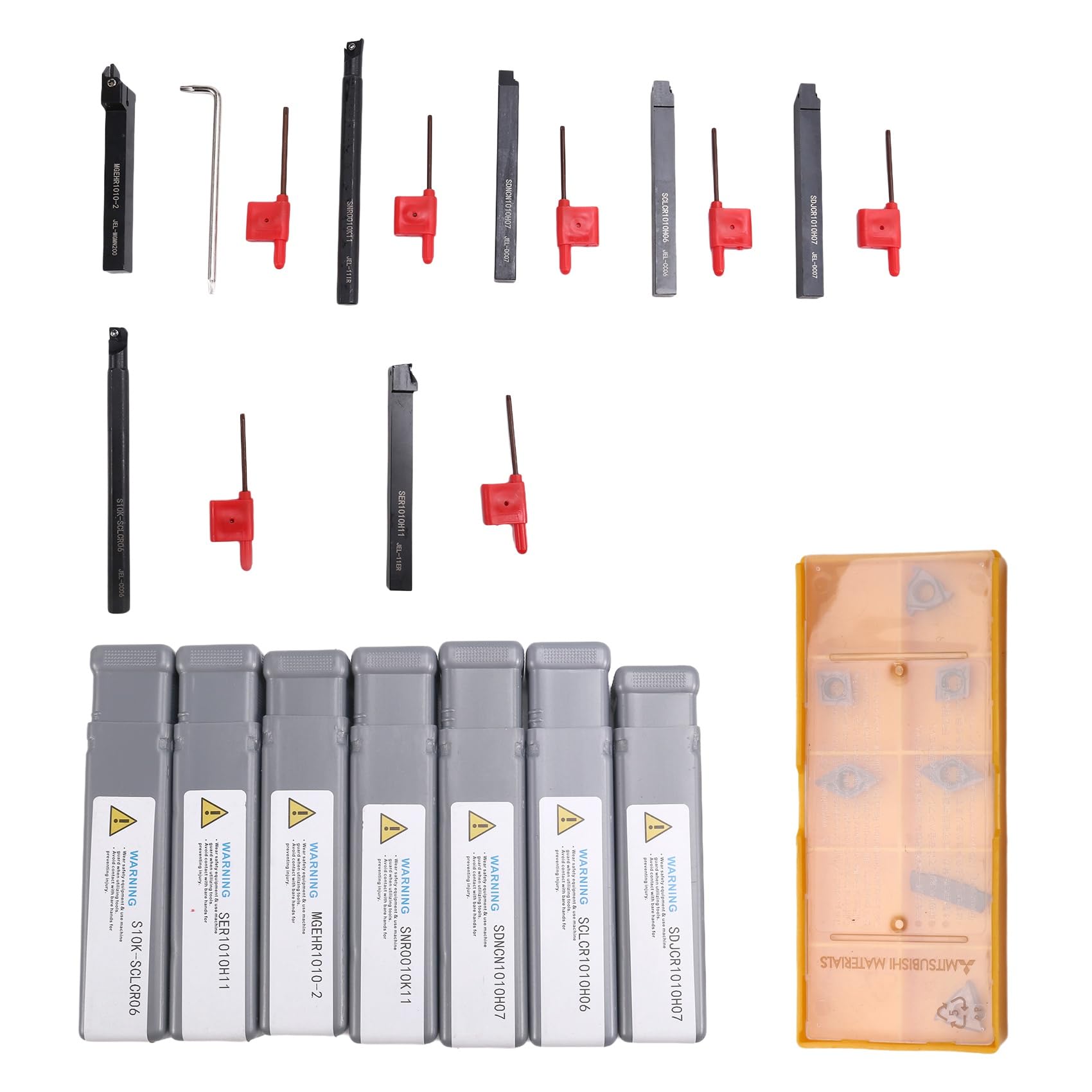 Ensemble de porte-outils de tournage rigide en acier allié et carbure