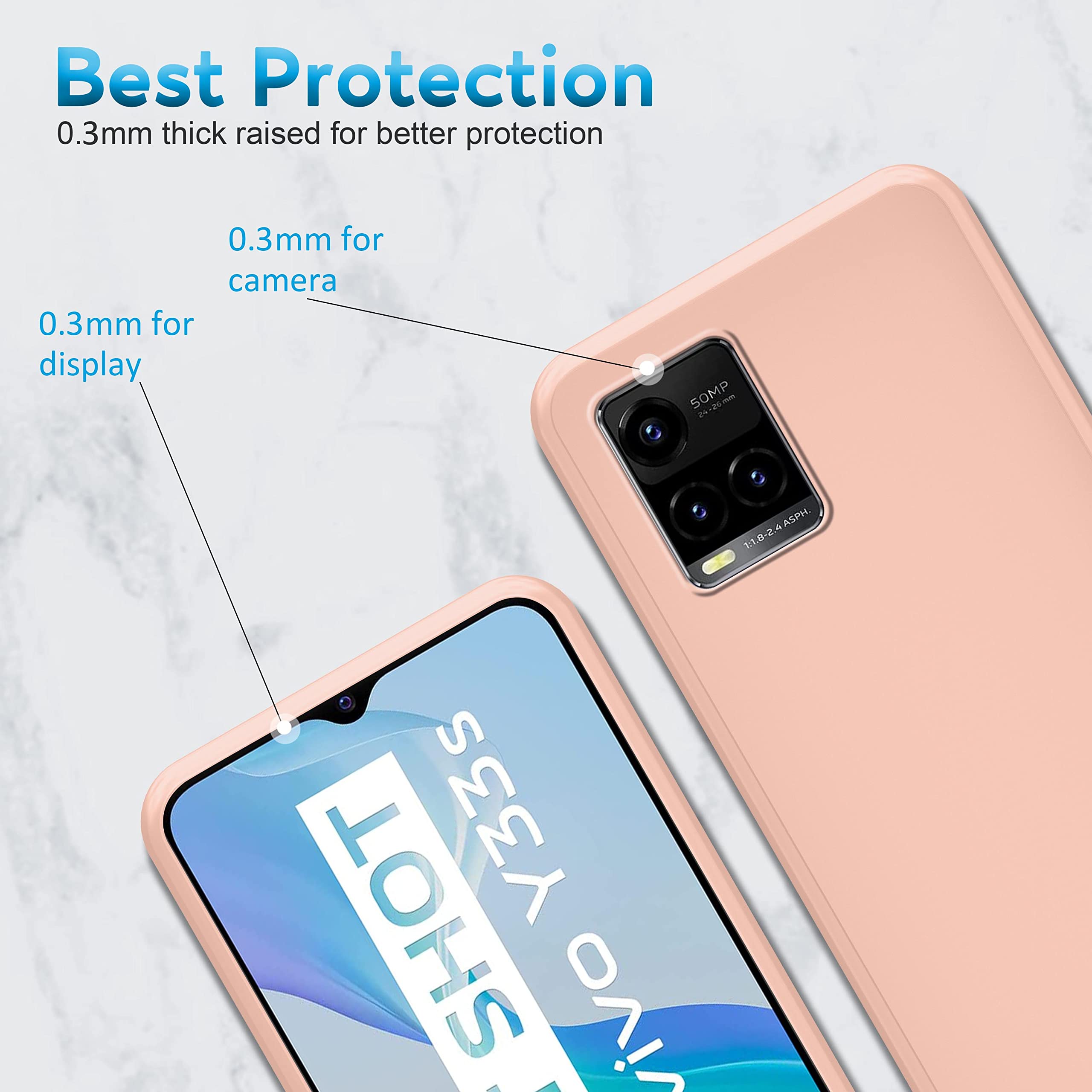 N NEWTOP Cover In TPU Morbida Per Vivo Y20s / Y20 / Y11s – Custodia Ultrasottile, Flessibile, Trasparente Opaca, Antiurto E Leggera