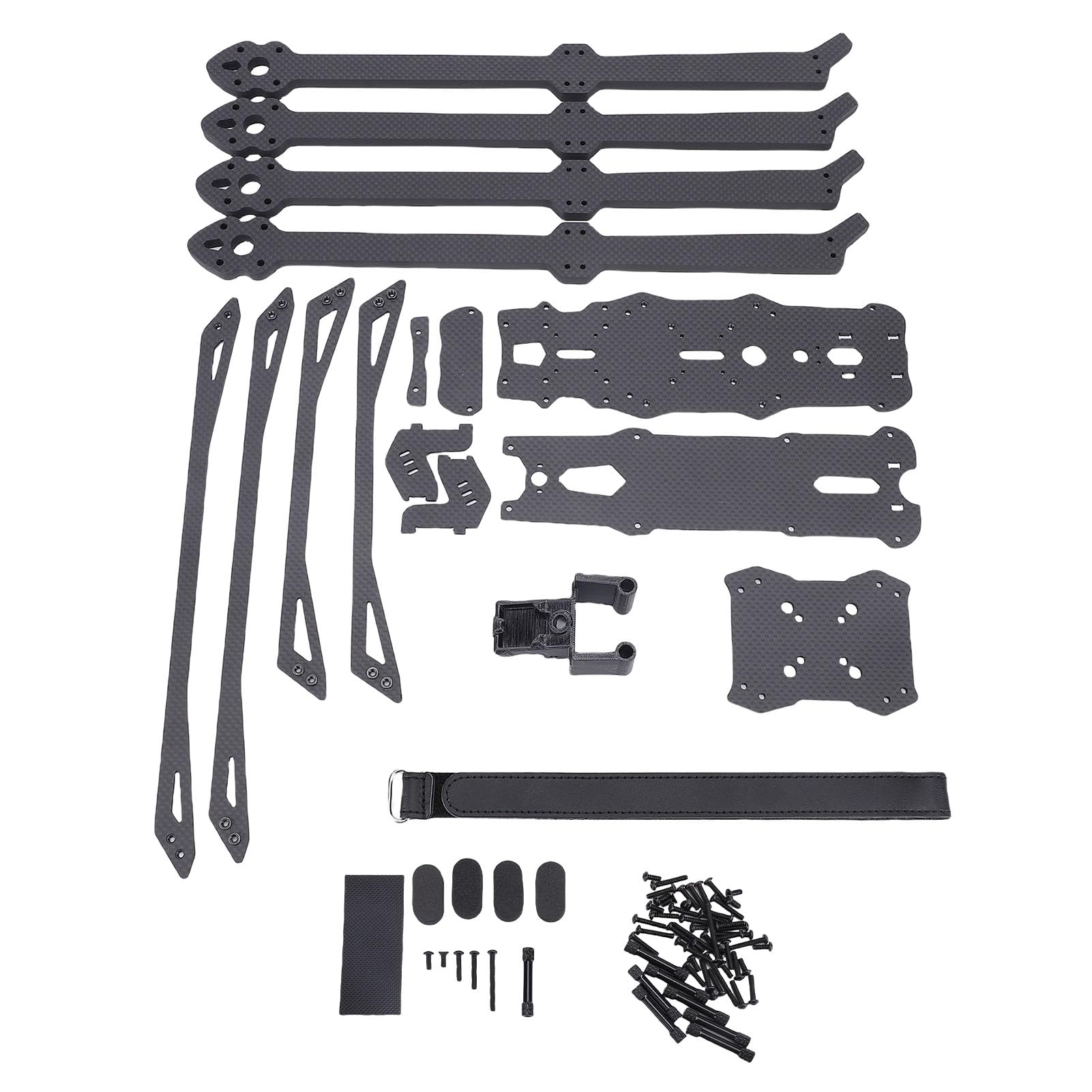 RiToEasysports Rama Drona z Włókna Węglowego, Zestaw Ramy do Quadkoptera Wyścigowego z Rozstawem Osi 570 Mm, do 13-calowych śmigieł, z Ramionami o Grubości 8 Mm i płytą dolną o Grubości 3,