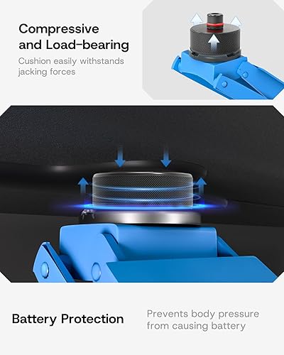Miniatura 4 de Almohadillas de elevación para Tesla modelo Y/3/S/X 2013-2026, discos de elevación de goma gruesa para proteger el chasis y la batería