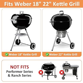 Amazon.com : Front Leg Kit and Wheels for Weber 18” 22