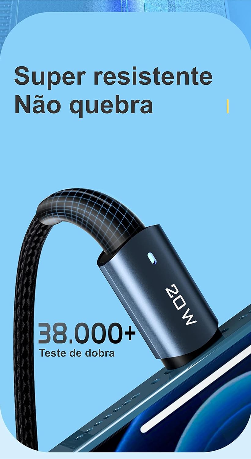 Cabo USB-C Lightning Nylon Trançado: Review de 7 Dias (2025)