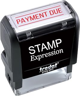 StampExpression - Payment Due Office Self Inking Rubber Stamp - Red Ink (A-5935)