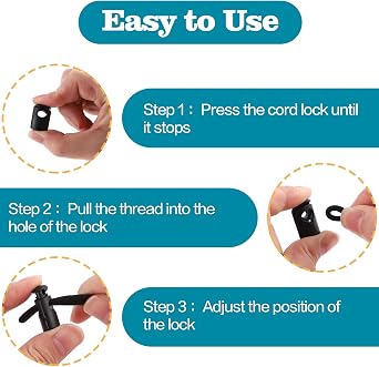 Plastic Toggle Spring Stop Single Hole String Cord Lock