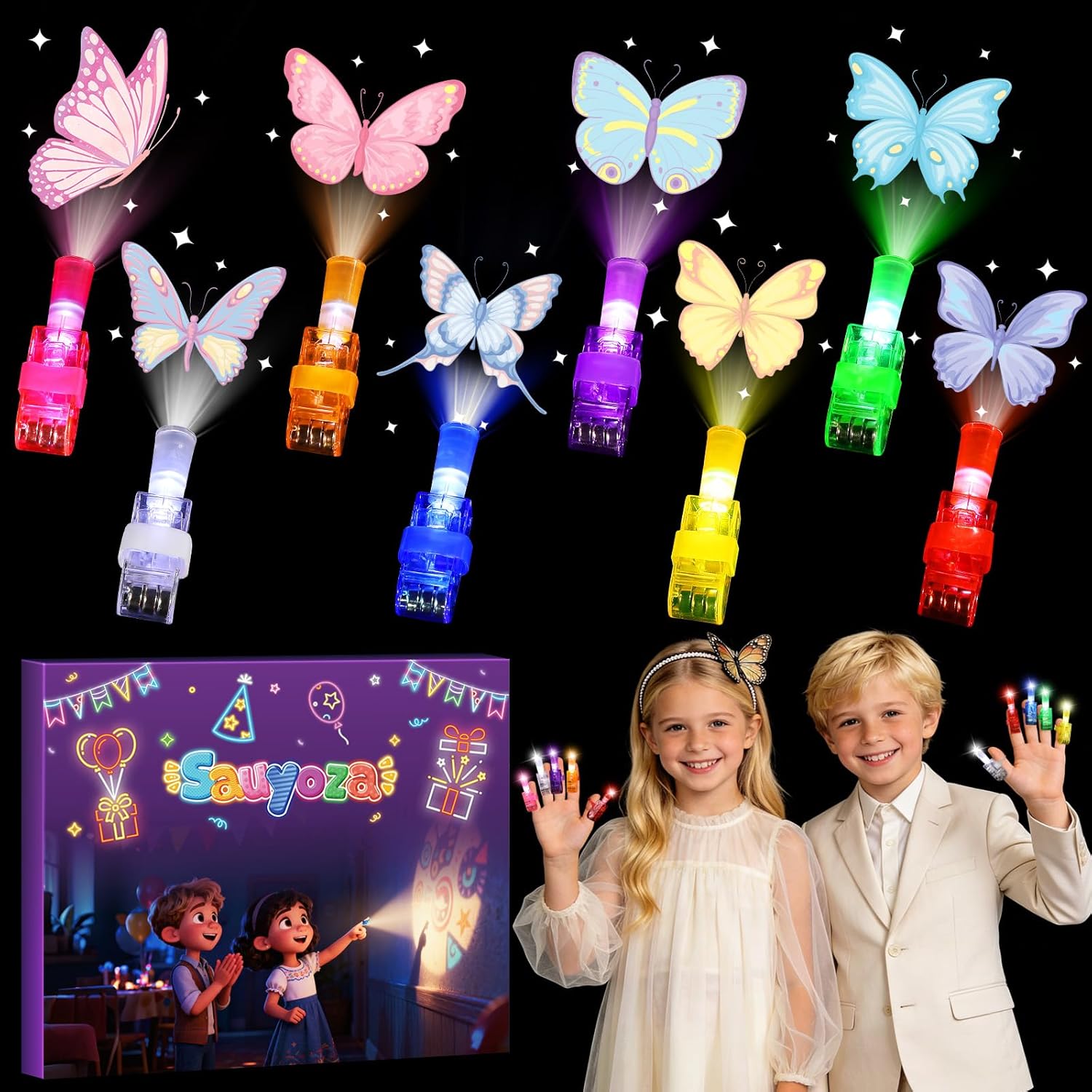 36 Pack Capybara Party Favors LED Finger Lights, Glow in The Dark Capybara Toys Goodie Bag Stuffers, Classroom Rewards, Party Prizes & Glow Party Supplies