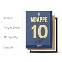 Posternet Football Jersey Style Wall Frame | Premium Sports Inspired Acrylic Wall Art | 8 x 12 Inch Framed Poster for Bedroom, Gaming Room, Office & Man Cave | Modern Athlete Number 10 Decor Gift for Football Fans gallery image