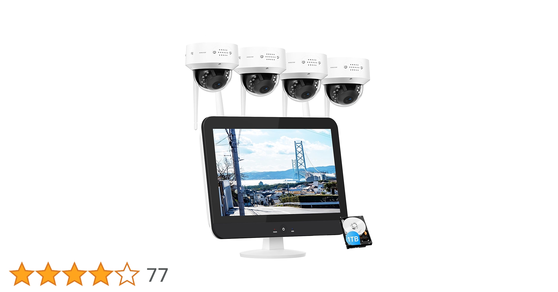 新品　防犯カメラ 屋外 IP66防水防塵 500万画素 超高画素 モニター付き 新品 防犯カメラ 屋外 IP66防水防塵 500万画素 超高画素