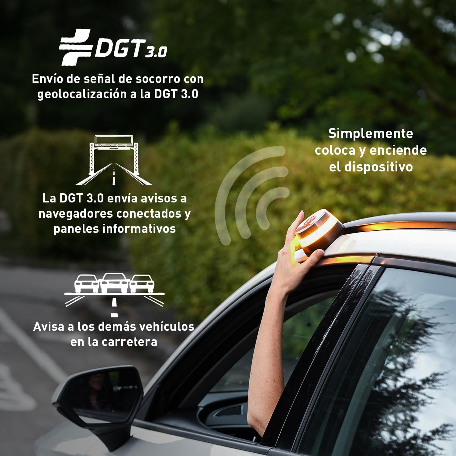 Pack 2 - Baliza V16 Homologada, Conectada con DGT 3.0 Y Geolocalizada, Luz de Emergencia Obligatoria en Enero 2026, con SIM hasta 2038, Señalización de Carretera para Coche. XL Perform Tools