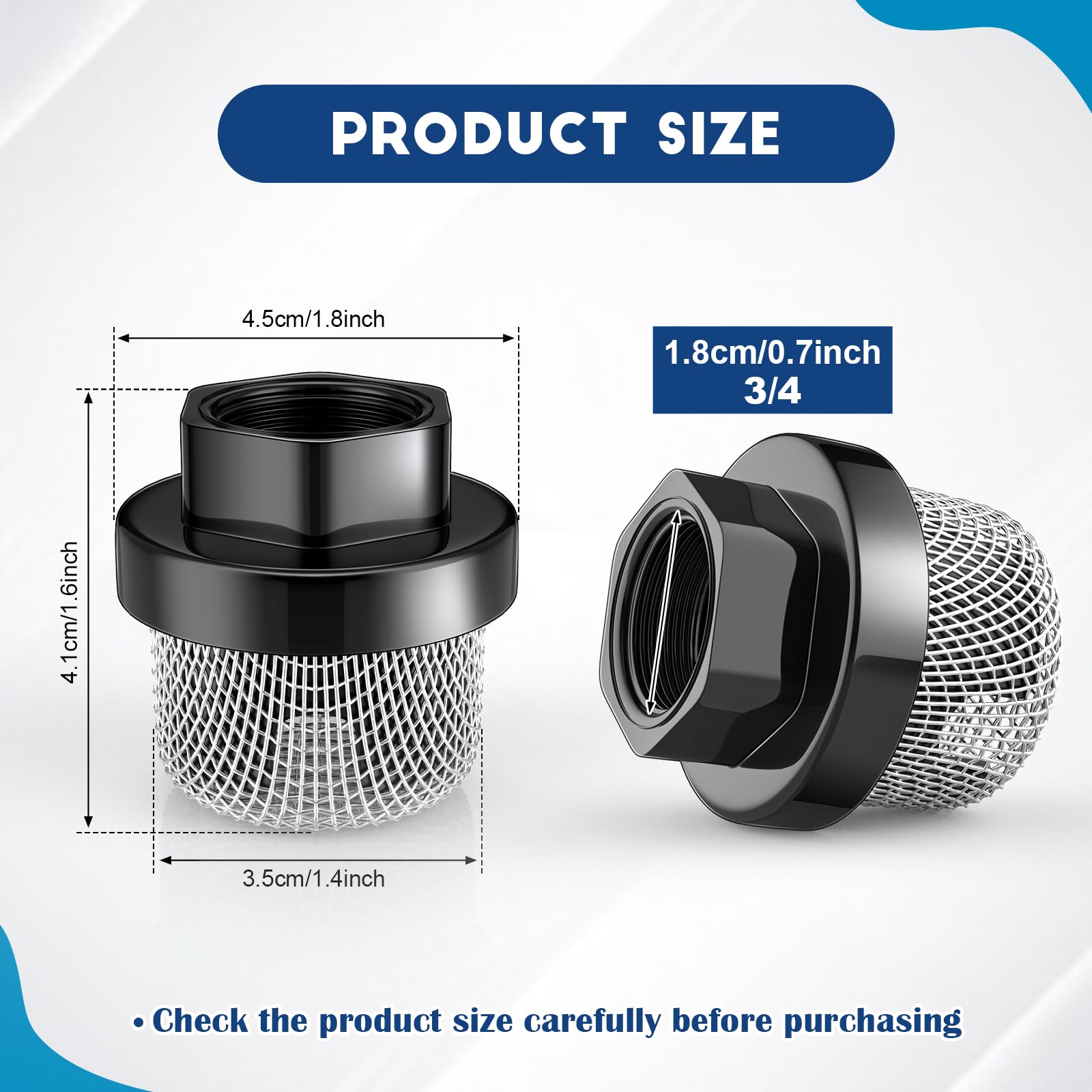 Garden Hose Strainer - Stainless Steel Inline Filter -2 Garden Hose Strainer - Stainless Steel Inline Filter -2