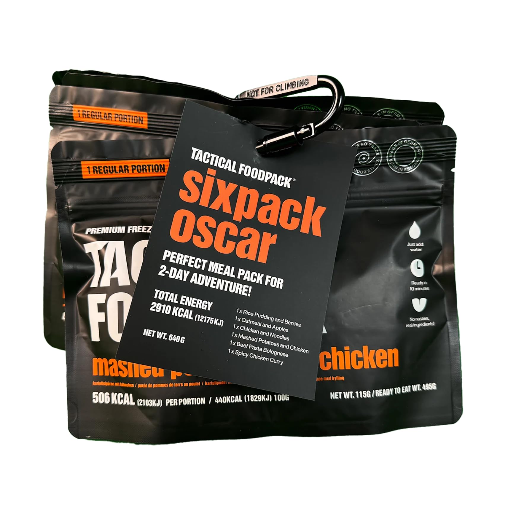 Tactical?Foodpack?Sixpack?Oscar – Pack de supervivencia 2?días con 6?raciones?|?Comida liofilizada lista en?5?9?min para emergencias y outdoor
