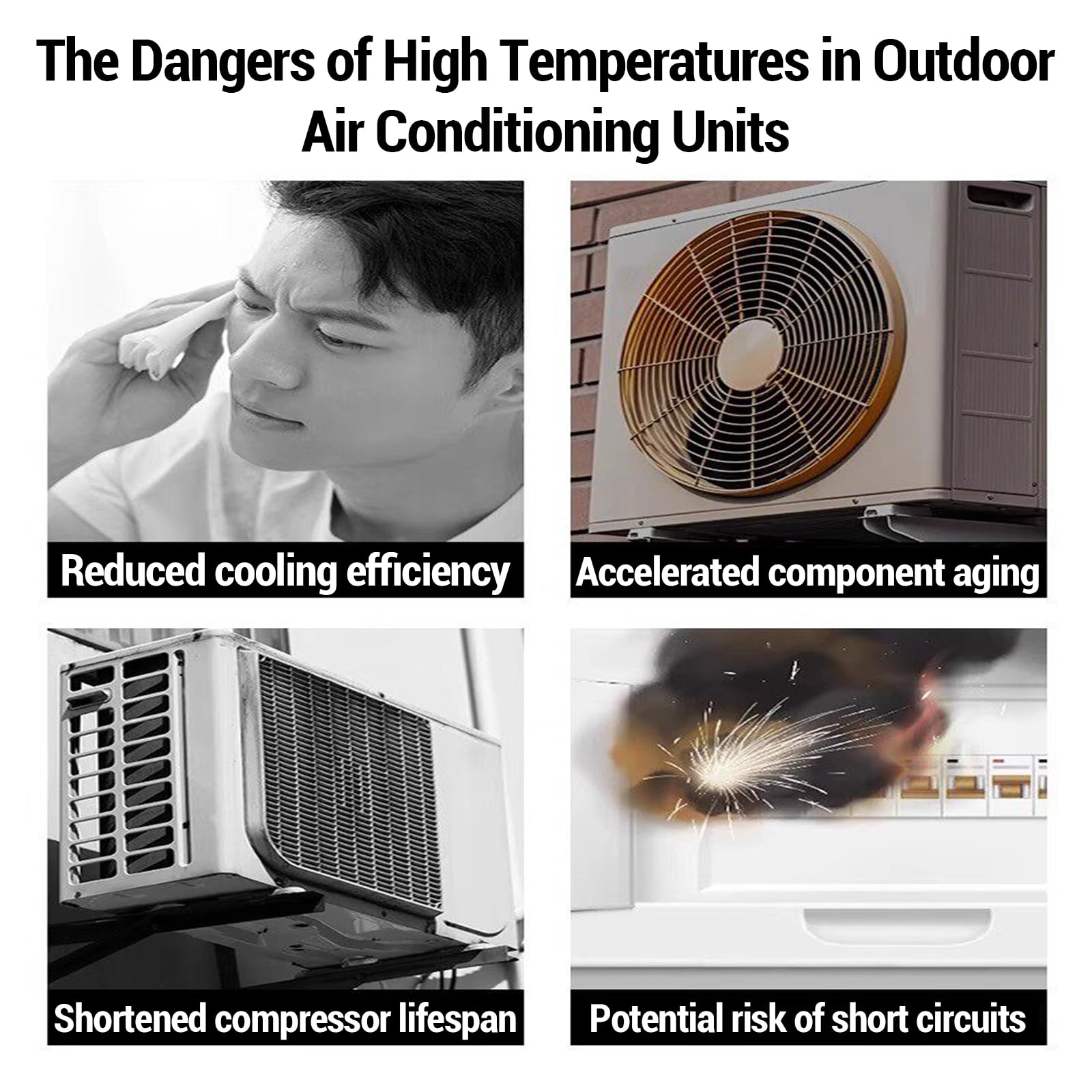 Accesorio de ventilación de aire acondicionado de acero inoxidable para exteriores, mejora la eficiencia del flujo de aire para sistemas HVAC, resistente a la intemperie y diseño duradero, perfecto