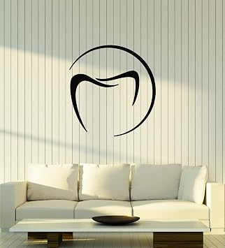 WallStickers4ever Vinyl Wall Decal Healthy Teeth Dental Office Care Clinic Stickers Mural Large Decor g1715 Black