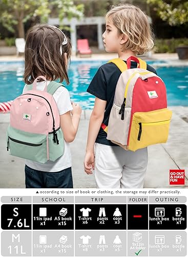 Miniatura 3 de Mochila para niños pequeños de 1 a 3 años mochila para bebé con correa para niños y niñas, arnés antipérdida para caminar, T-rosa limonada-s, Pre-k