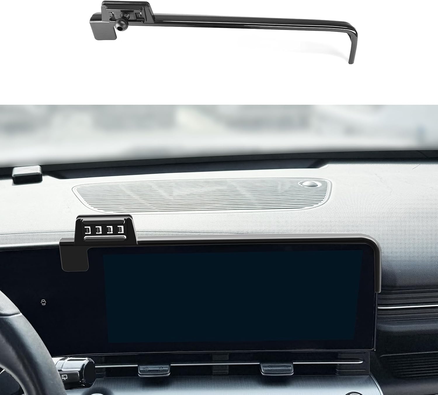 YOUTOOCAR Screen-Mounted Phone Holder for Hyundai Santa Fe, Tucson, IONIQ 5, Casper, Kona, Venue, Staria – No-Drill Dashboard Clip-On Mount, Hidden Design (for Hyundai Kona 2023)