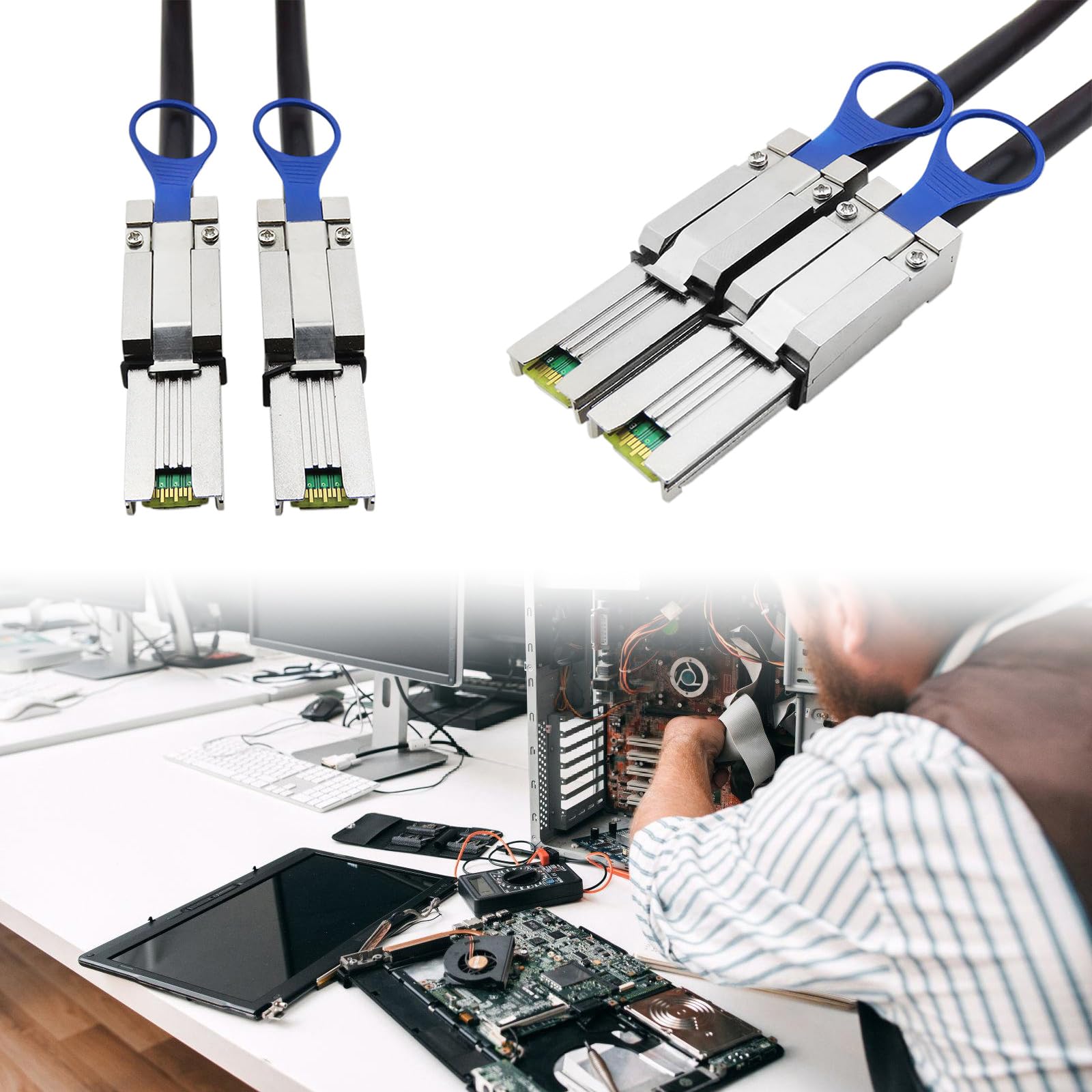Câble externe MiniSAS 26 broches 6G haute performance SFF8088 vers SFF8088 pour solution de stockage serveur