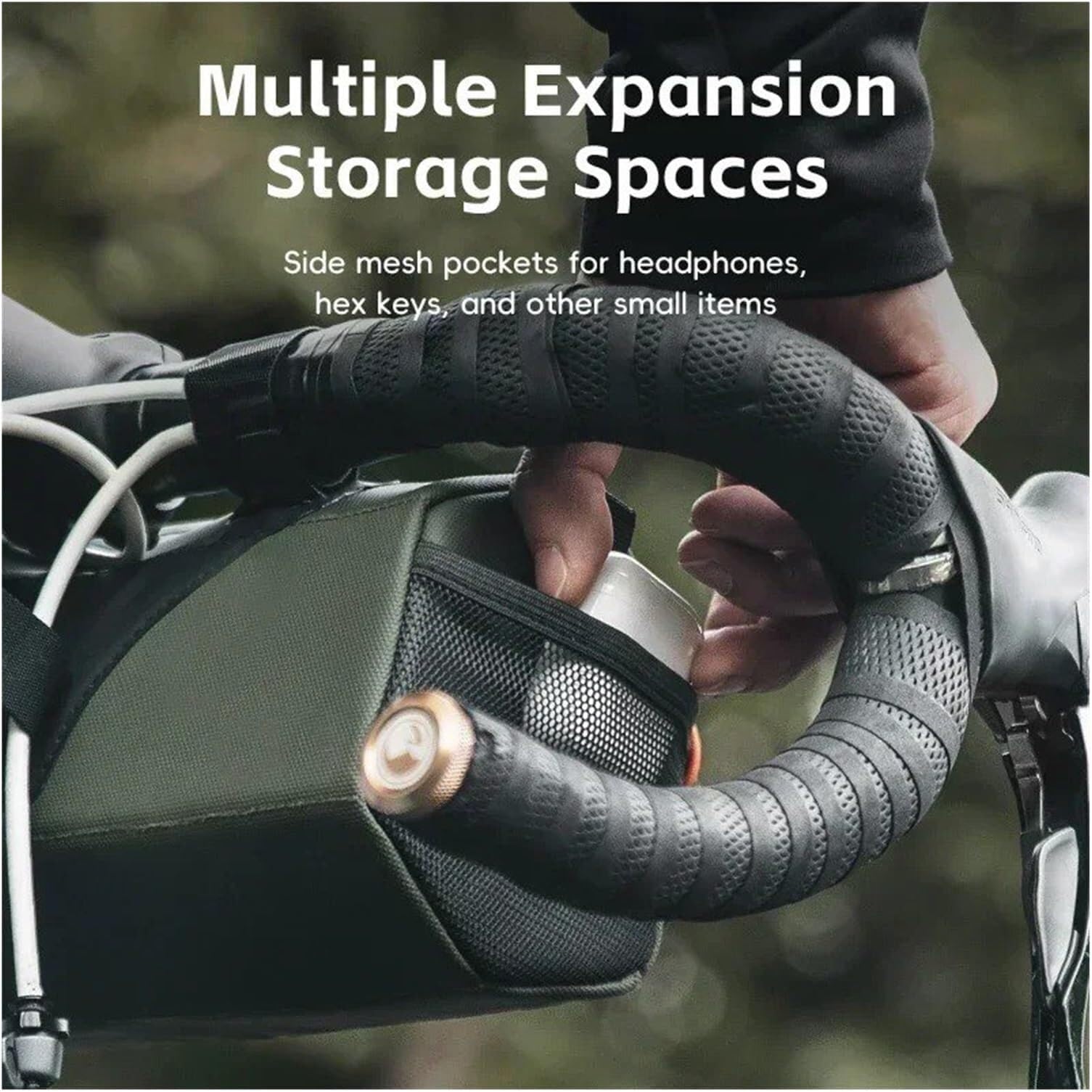 Per Moto Borse Da Sella Per Moto Borsa Manubrio Bicicletta 2, L Multifunzionale MTB Strada Tracolla Regolabile Design 3D Borsa Laterale(W012-2)