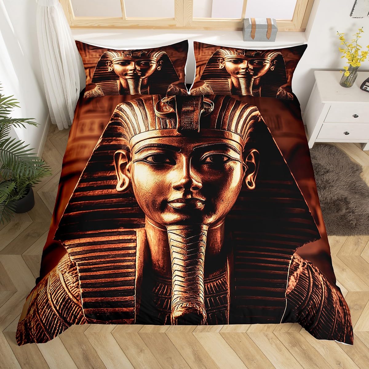 220x240cm  Dekbedovertrekset Met Tribale Patronen Uit Het Oude Egypte Voor Kinderen Dekbedovertrek~p159451834