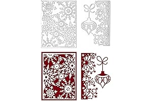 2PCS Christma Hanukkah Snowflake Kashoer Stencil