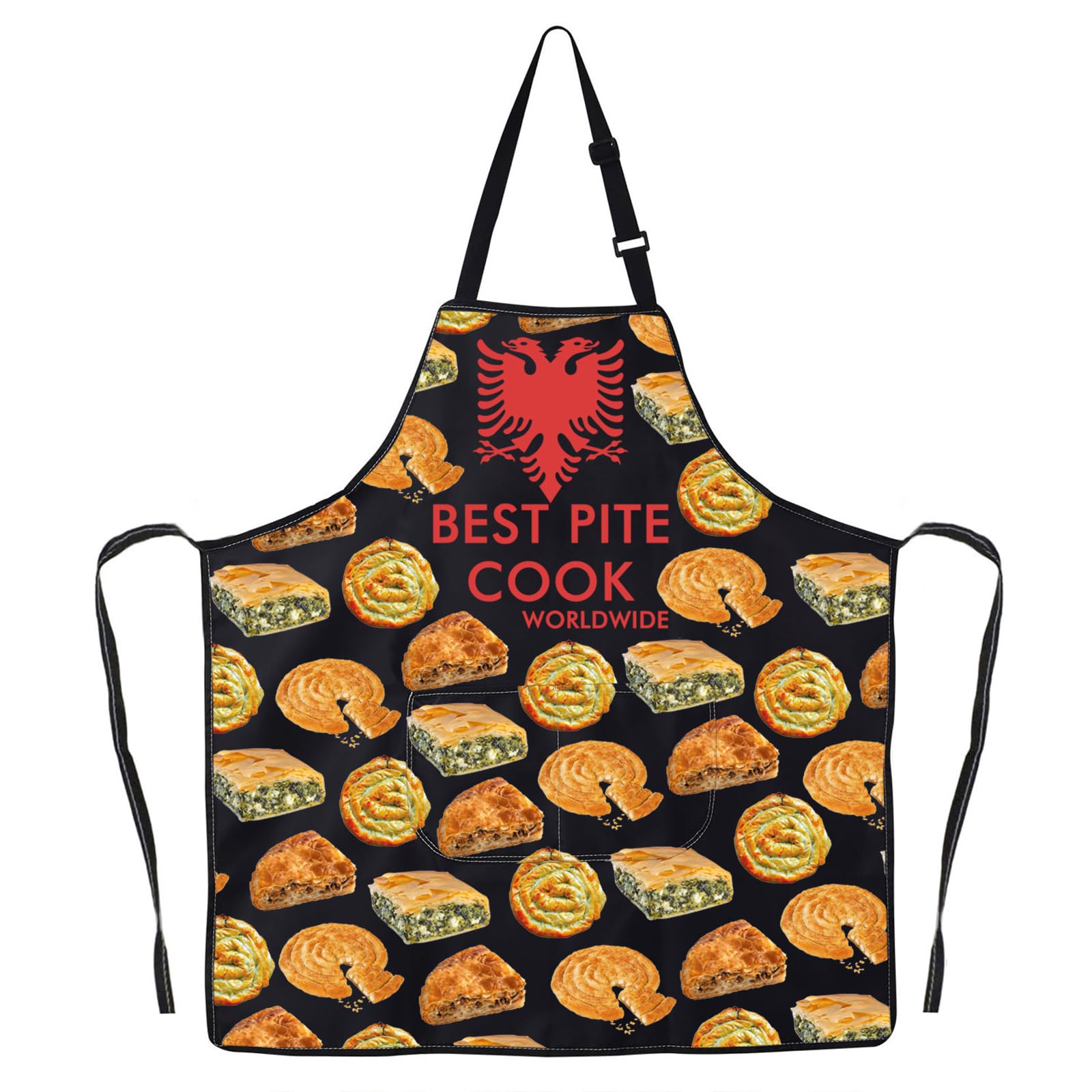 MYSOMY Burek Baking Apron Burek Bakers Gifts Balkan Apron Best Pite Cook Worldwide Albanian Aprons (BEST PITE ap1)