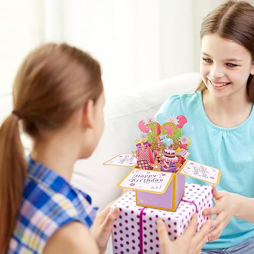 Miniatura 4 de CIEHER Tarjeta desplegable de cumpleaños número 13 para adolescentes, tarjeta de felicitación 3D de cumpleaños de 13 años, regalos únicos de