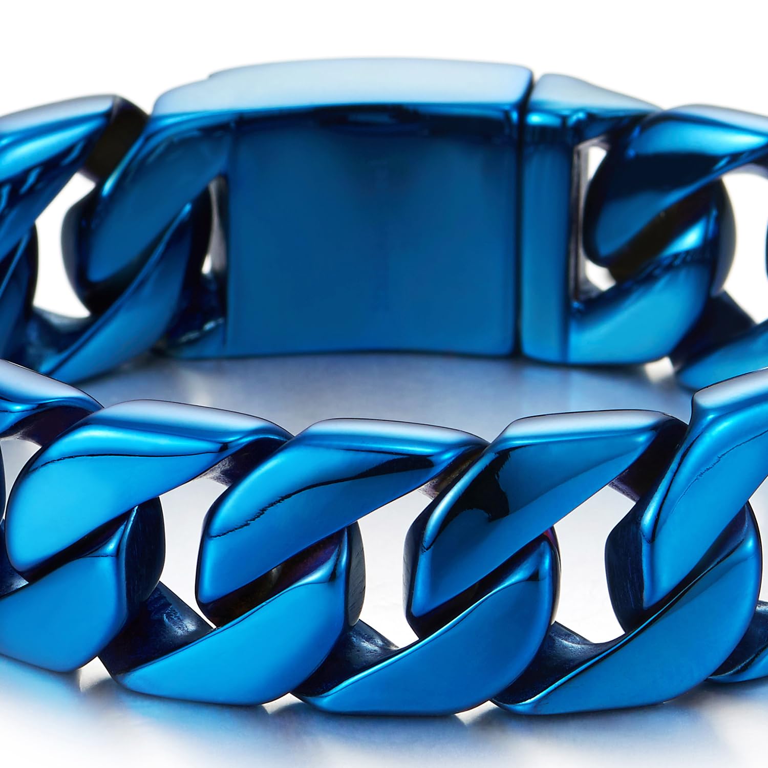 COOLSTEELANDBEYOND Große Maskulinen Stil Edelstahl Panzerkette Herren Armband