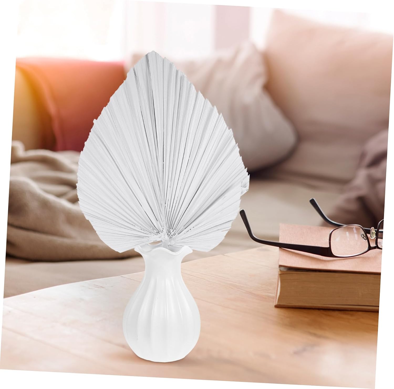 Alipis 1pc Lacquered Palm Leaf Decor for Weddings Dried Floral Arrangement Boho Home Decoration Natural and Dried Palm Leaf Adornment for Indoor and Outdoor Events